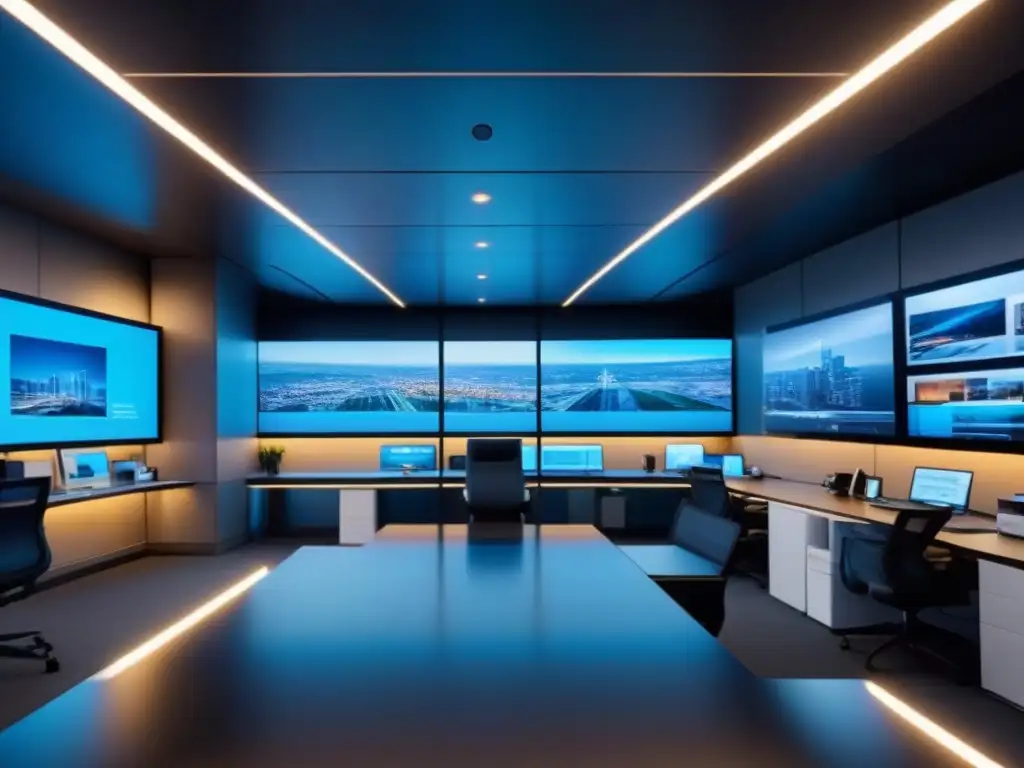 Edificio moderno con sistema de seguridad de alta tecnología Edificio moderno con sistema de seguridad sofisticado