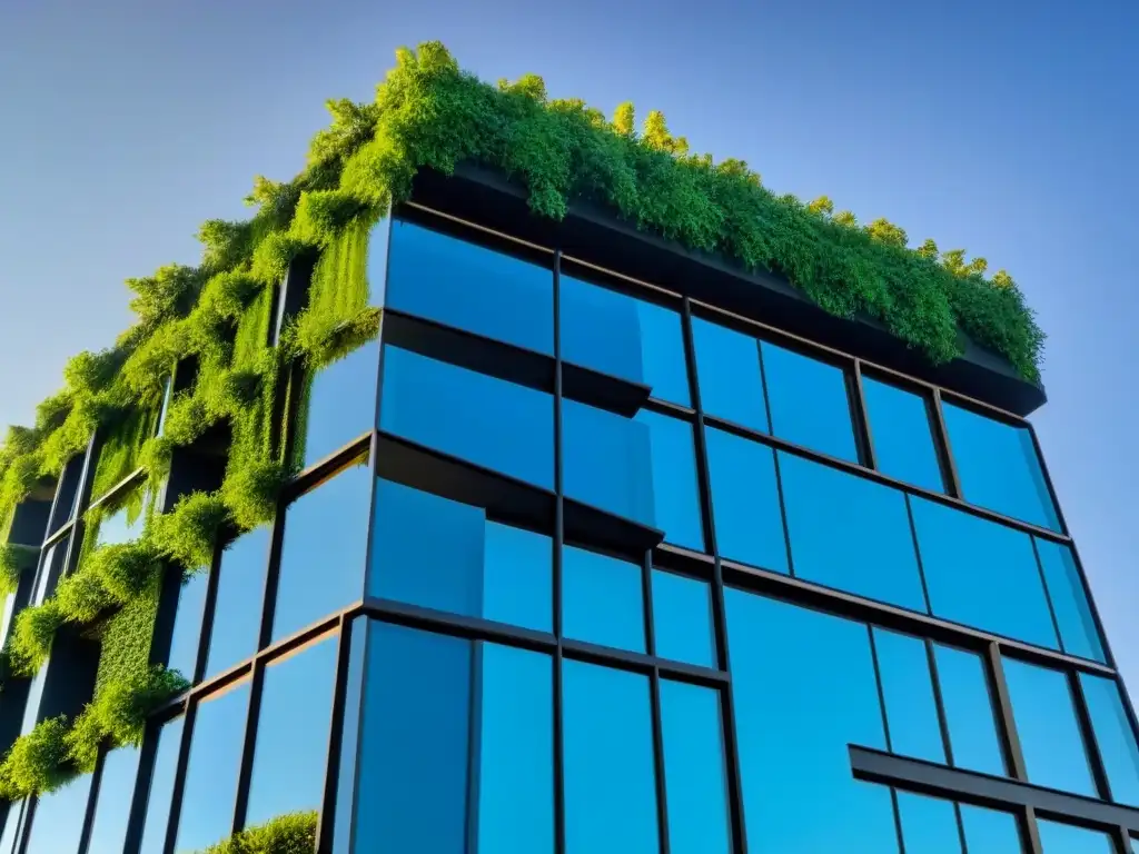 Edificio residencial futurista: naturaleza y diseño moderno en armonía Edificio residencial futurista con diseño innovador y vegetación exuberante, reflejando la tendencia de diseño residencial de futuro