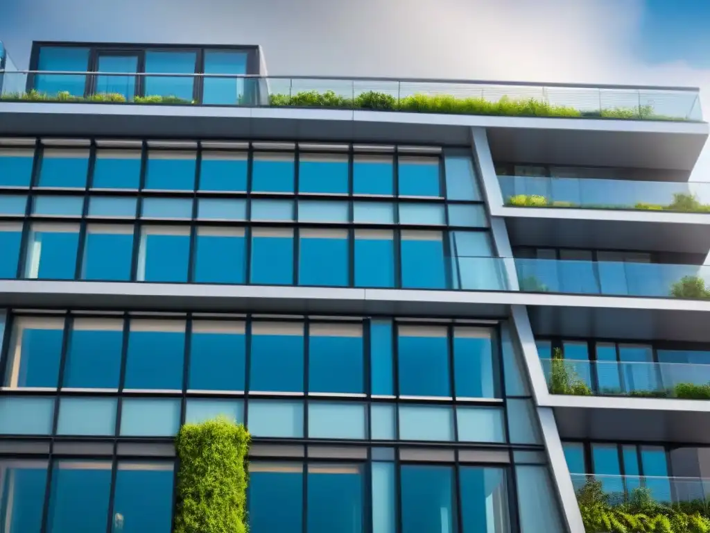 Edificio sostenible con innovador sistema de ventilación natural Edificio sostenible con ventilación natural innovadora y diseño vanguardista