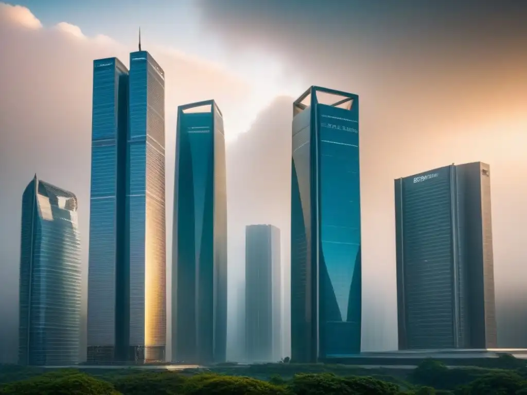 Arquitectura fusionada: éxito en fusiones inmobiliarias internacionales Edificios fusionados simbolizan la integración exitosa en fusiones inmobiliarias internacionales crecimiento