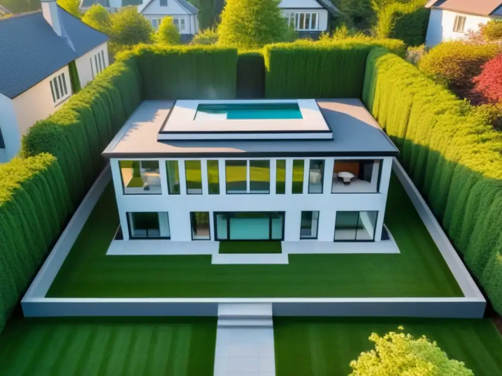 Propiedad renovada en Canadá: éxito en flip inmobiliario Elegante flip inmobiliario en Canadá, renovación destacada con jardín y ventanales, en un mercado internacional