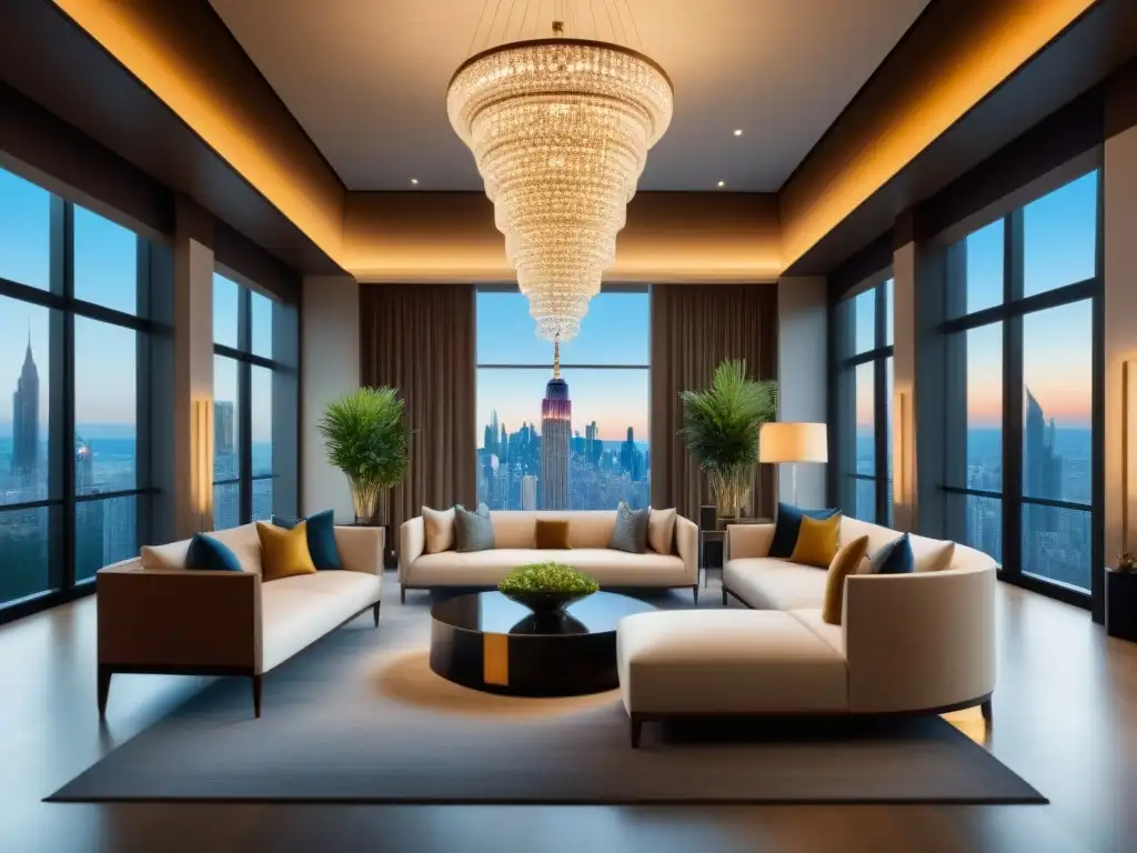 Exclusivo lobby de hotel con elegancia y opulencia Elegante lobby de hotel con arquitectura de lujo, mobiliario contemporáneo y arte vibrante