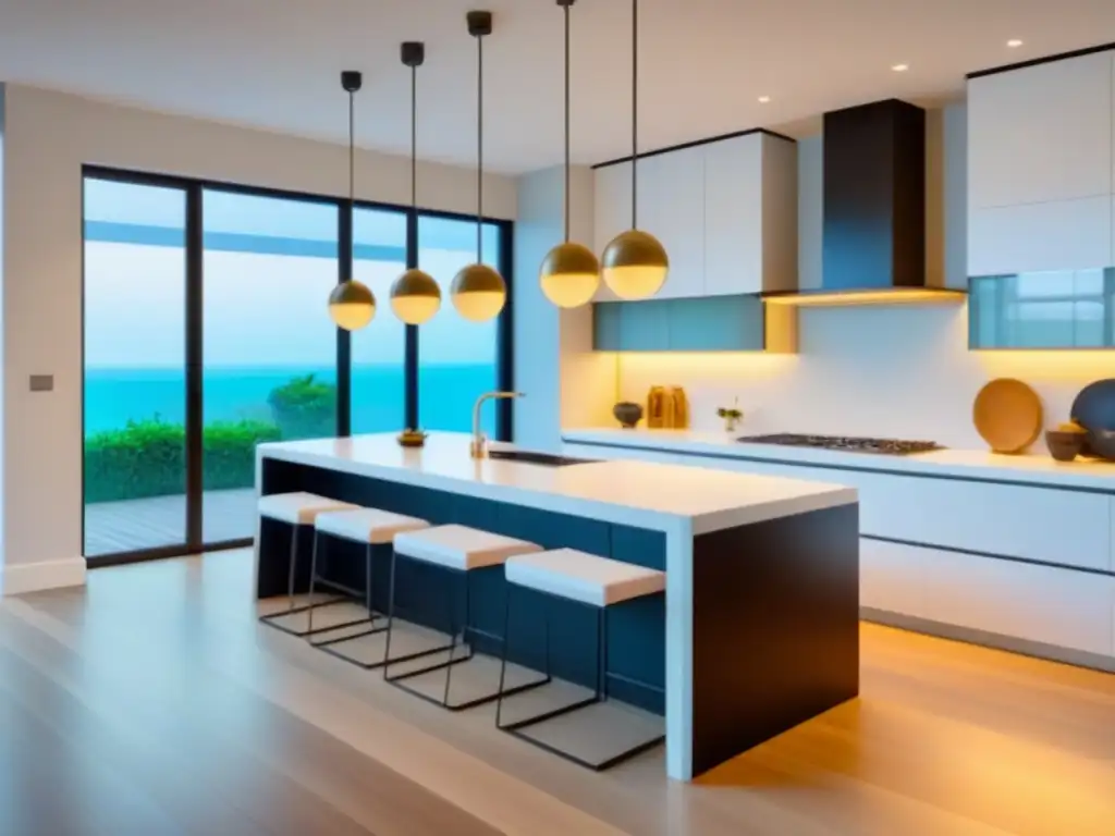 Renovación de cocina de lujo con acabados elegantes y modernos Un elegante y lujoso diseño de cocina renovada con tendencias del mercado inmobiliario internacional
