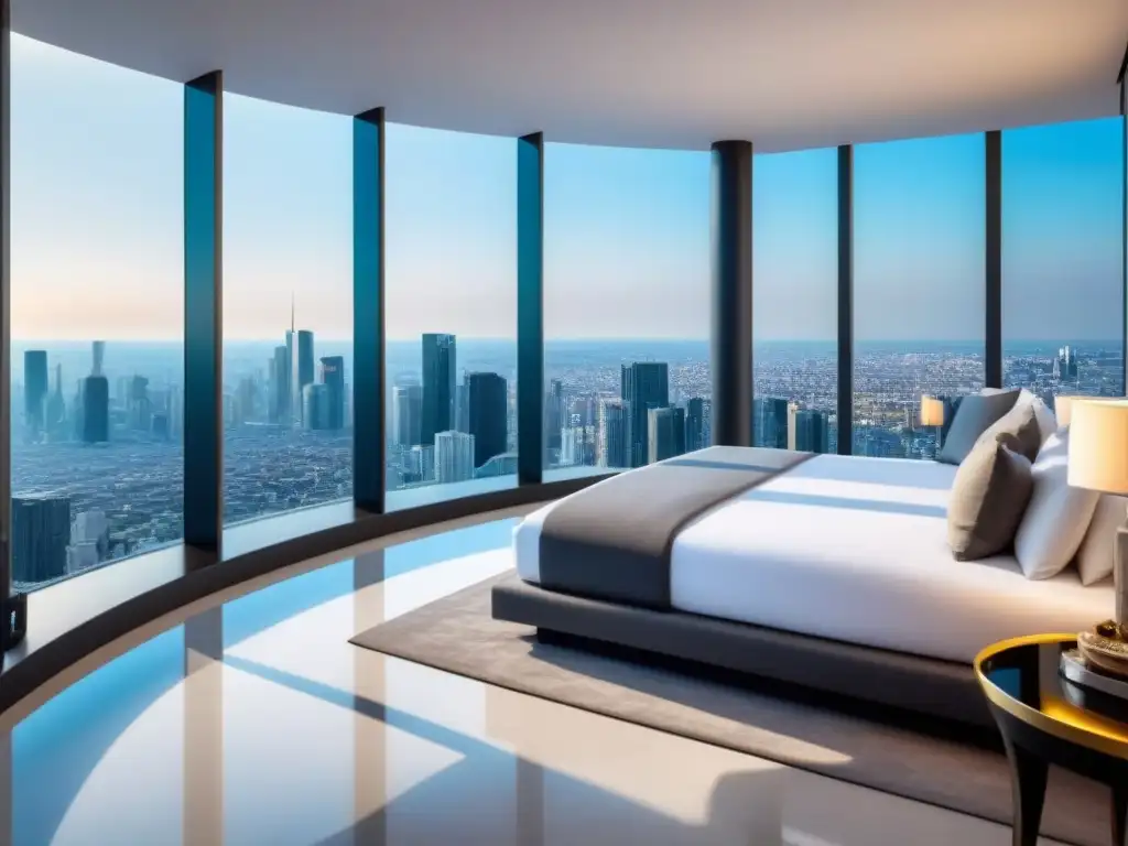 Penthouse de lujo con piscina infinita y vistas panorámicas en la ciudad Elegante penthouse de lujo con vistas urbanas y piscina infinita privada, ideal para intercambio tiempo compartido lujo