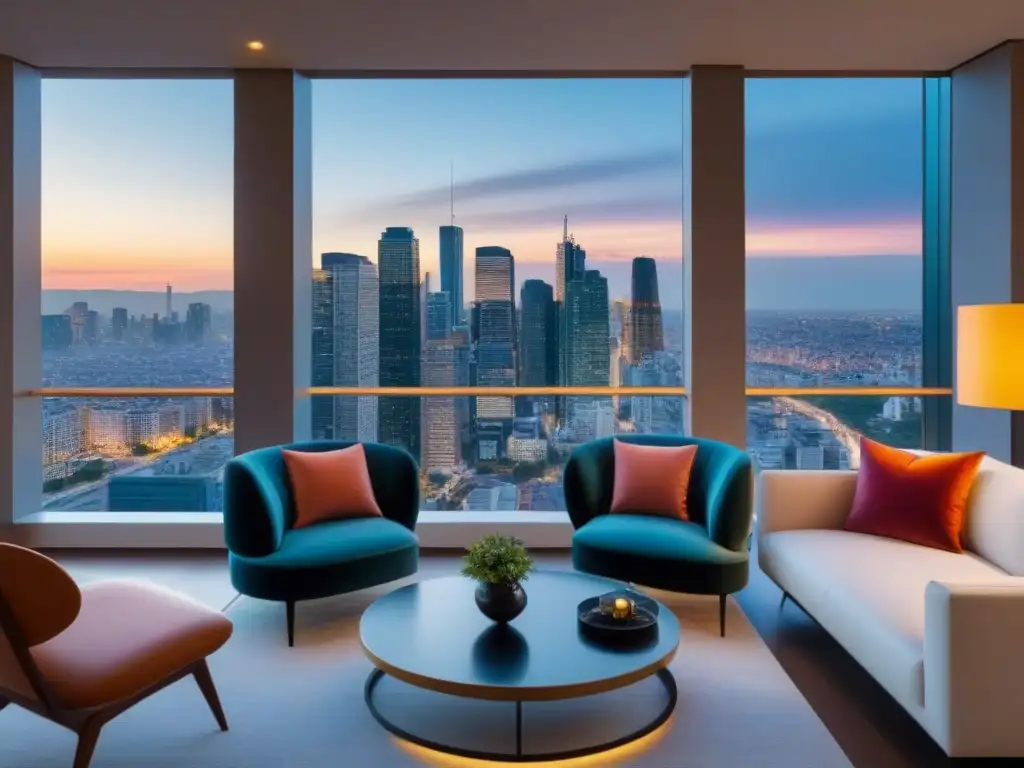 Penthouse de lujo en ciudad latinoamericana Elegante penthouse moderno con vista a ciudad latinoamericana, tácticas inversores inmobiliarios América Latina
