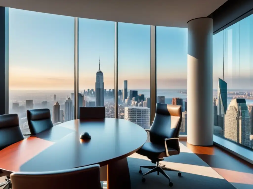 Sala de arbitraje moderna con vista a la ciudad Elegante sala de arbitraje con vista a la ciudad, ideal para Evitar litigios bienes raíces internacionales