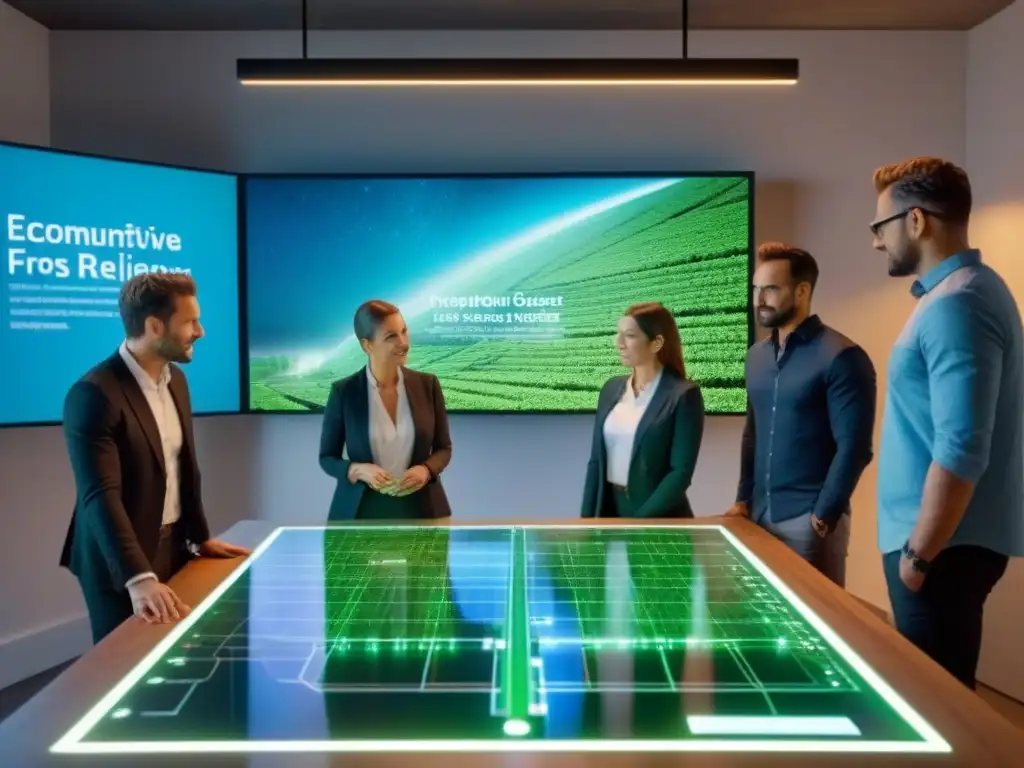 Diseño sostenible: Arquitectos y ingenieros crean comunidad ecoamigable Equipo de arquitectos y ingenieros diseñando proyecto de vivienda sostenible frente a desastres naturales