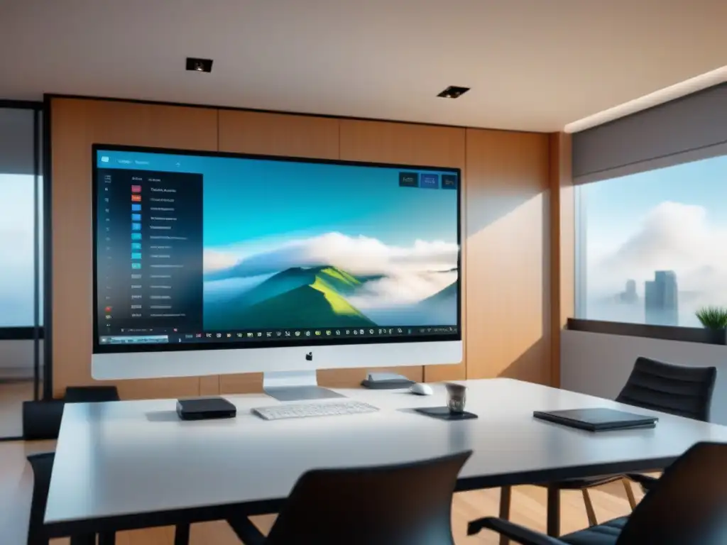 Oficina de marketing digital para generación de leads inmobiliarios Equipo de profesionales en una oficina moderna, colaborando en técnicas digitales generación leads inmobiliario