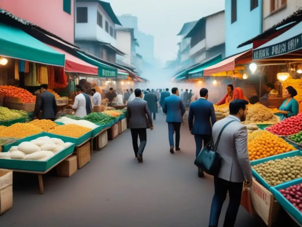 Mercado emergente: diversidad y oportunidad en 8k Escena vibrante de mercado en economía emergente