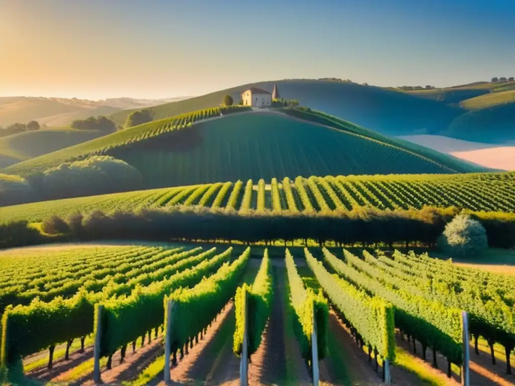 Expertos vitivinícolas en viñedo de ensueño Un escenario de viñedos verdes en colinas, con expertos en vinos