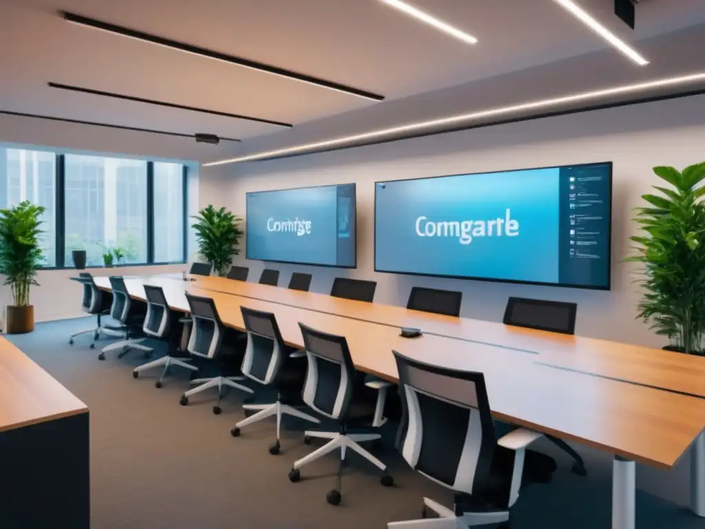 Espacio de coworking futurista y tecnológico: innovación y colaboración Un espacio de coworking futurista con tecnología avanzada y ambiente innovador
