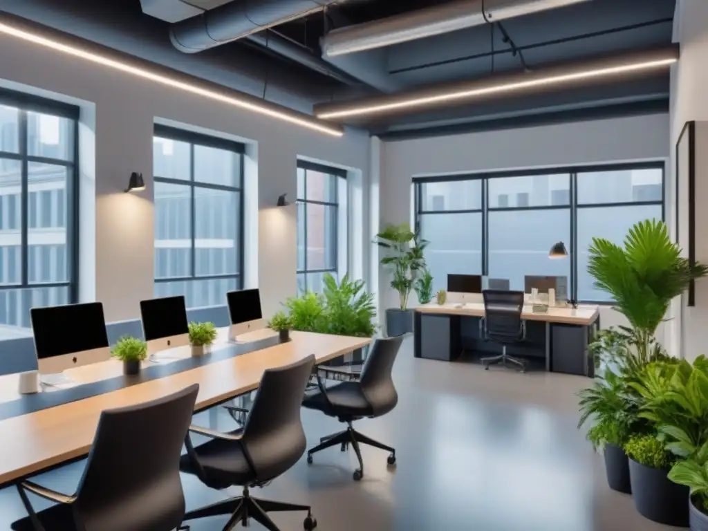 Espacio de coworking moderno y acogedor para profesionales innovadores Un espacio de coworking moderno y acogedor, ideal para profesionales en 'Espacios de coworking en inversiones'