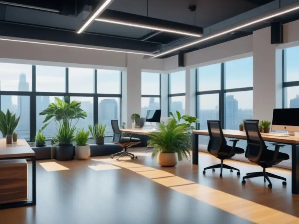 Espacio de coworking moderno y vibrante en 8k Un espacio de coworking moderno y vibrante, ideal para inversión inmobiliaria en impacto espacios coworking