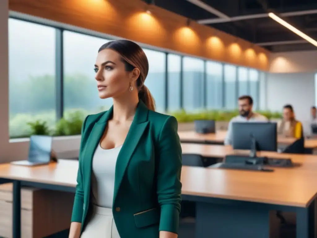 Espacio de coworking moderno y flexible con diseño vibrante y colaborativo Un espacio de coworking moderno y vibrante con configuraciones flexibles para adaptarse a diversas necesidades y estilos de trabajo