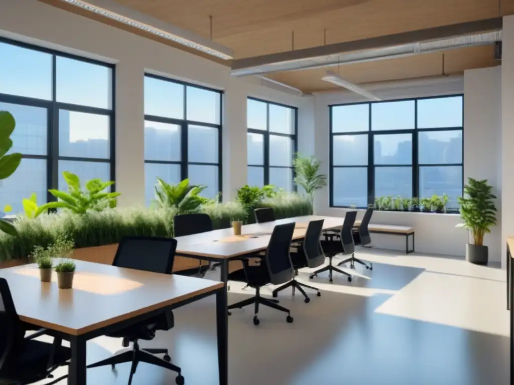 Espacio coworking moderno y vibrante: 8k imagen detallada Invierte en espacios de coworking: Imagen detallada de un moderno y vibrante espacio con profesionales colaborando en un ambiente inspirador