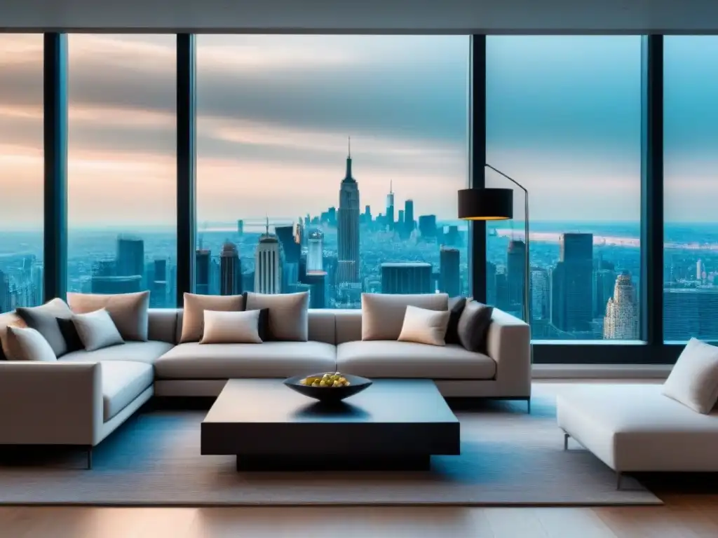 Penthouse de lujo con vista panorámica y diseño contemporáneo Espectacular penthouse moderno con vistas panorámicas a la ciudad y diseño elegante