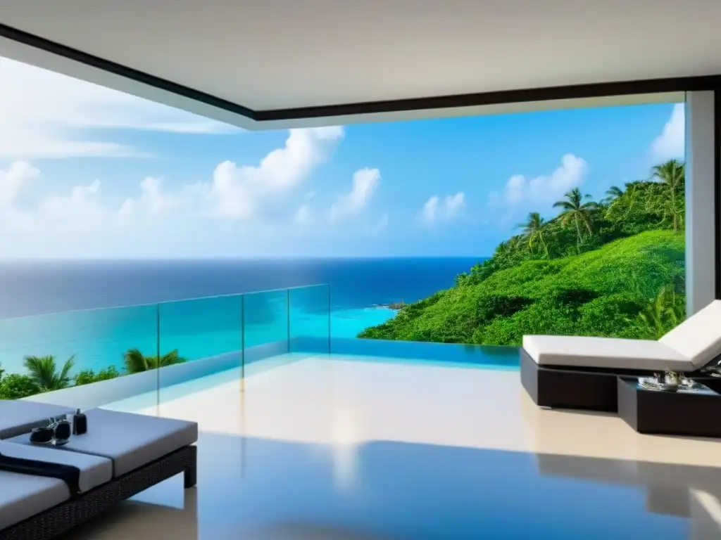 Villa de lujo con piscina infinita y vistas al mar turquesa Espectacular propiedad de alquiler vacacional con vista al mar turquesa, diseño moderno y terraza con piscina infinita