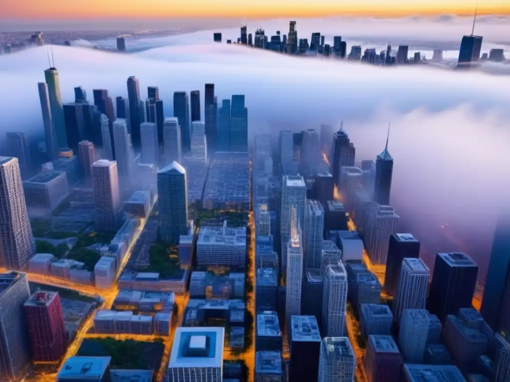 Skyline urbano en América del Norte: metrópolis en evolución Espectacular skyline metropolitano en Norteamérica con desarrollos inmobiliarios y diversidad urbana