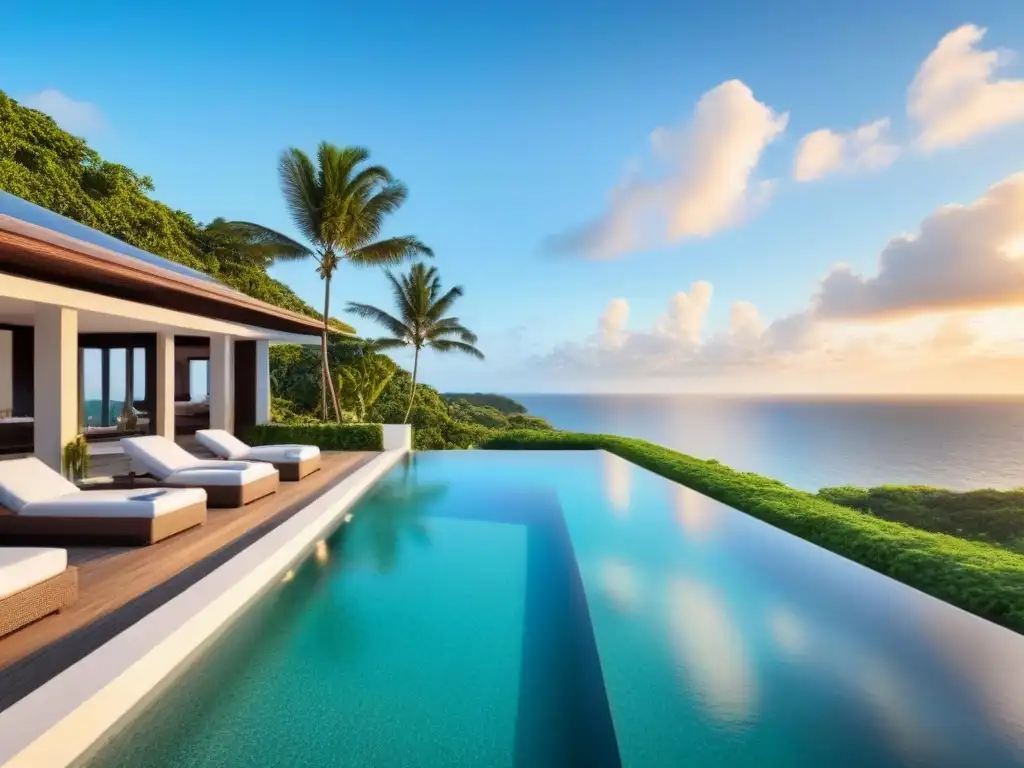 Villa de lujo frente al mar en el Caribe Espléndida villa frente al mar en el Caribe, con arquitectura moderna y vistas panorámicas al océano