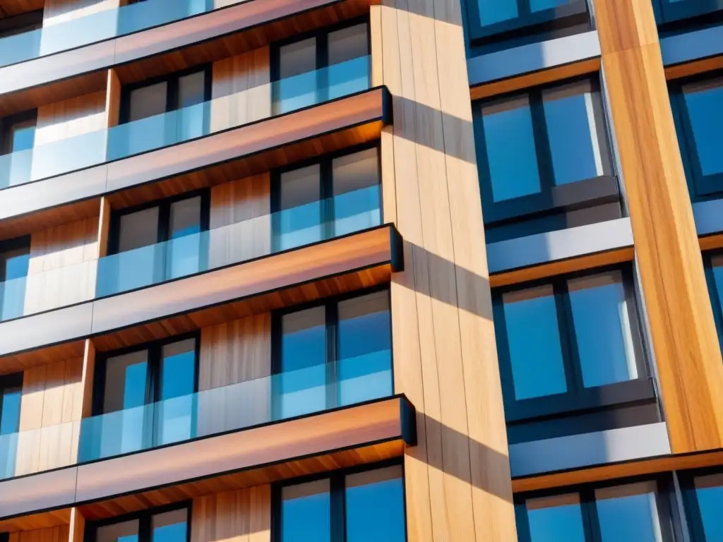 Innovadora torre de madera CLT: sostenibilidad y diseño vanguardista Espléndido rascacielos de madera contralaminada para inversores internacionales