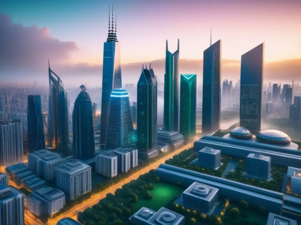 Metrópolis futurista: diseño innovador en 8k Estrategias anticíclicas proteger inversiones inmobiliarias en ciudad futurista