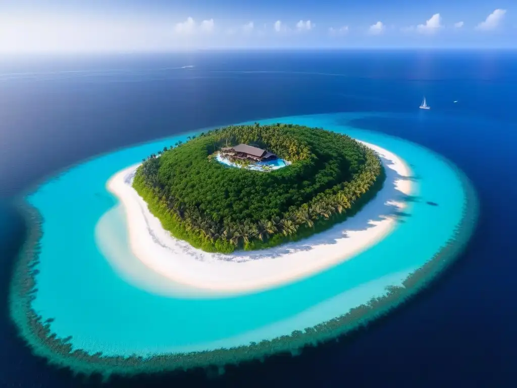 Paraíso privado: isla exclusiva con villas de lujo y aguas turquesas Exclusiva isla privada con villas de lujo, playa de arena blanca y aguas turquesas