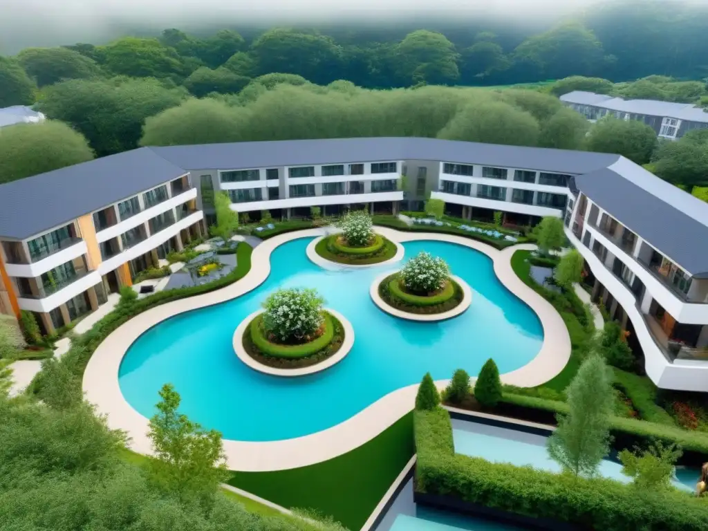 Residencia de lujo para mayores: vida serena en entorno moderno Exclusivo complejo de retiro para adultos mayores en entorno natural