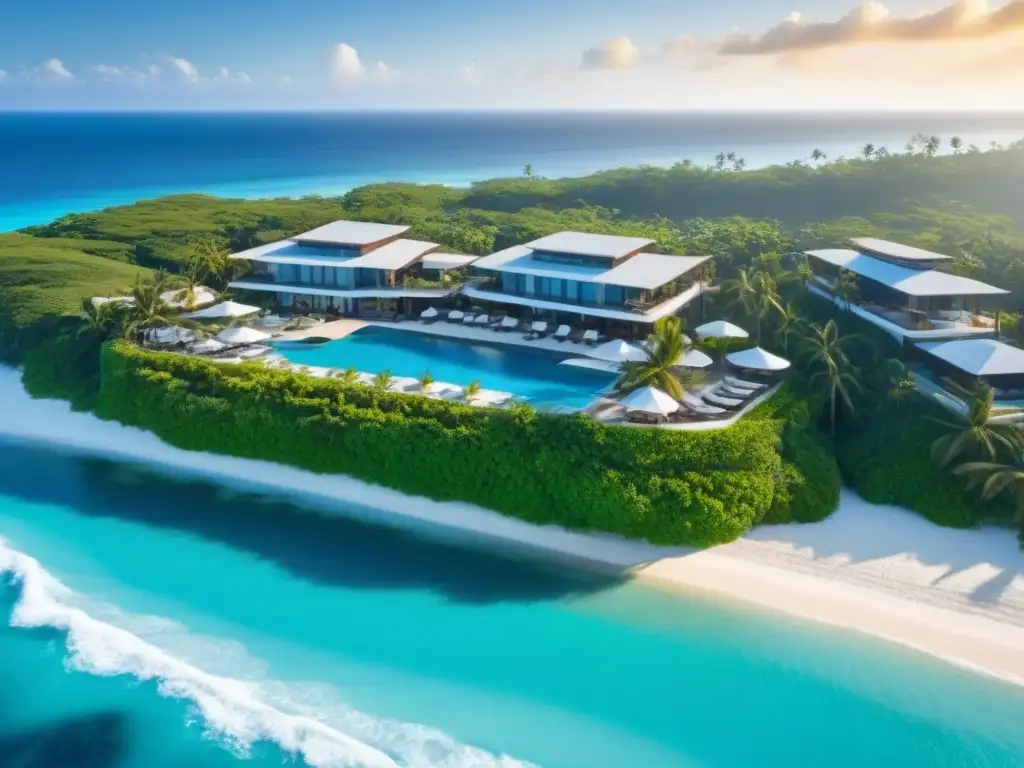 Propiedad de lujo frente al mar: exclusividad y relajación Exclusivo complejo vacacional internacional en la costa, con diseño moderno y lujosas instalaciones