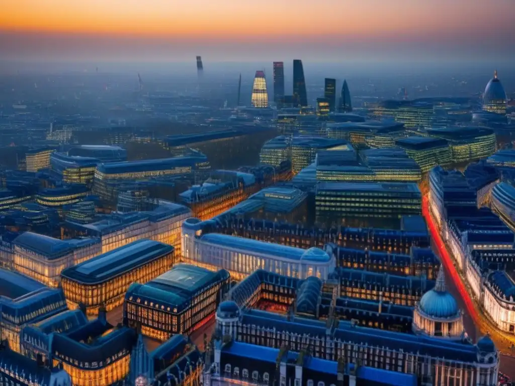 Lujo y sofisticación: Mayfair al atardecer Exclusivo mercado inmobiliario de lujo en Mayfair al atardecer, reflejando la opulencia y elegancia en medio del Brexit