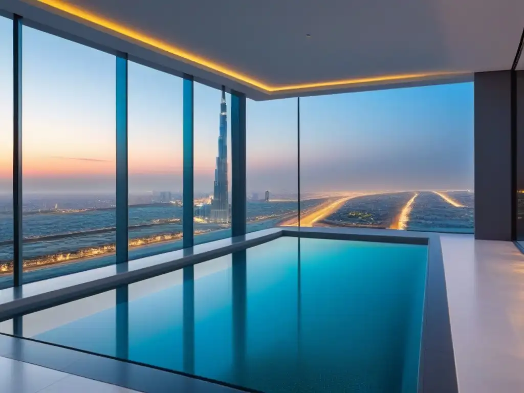 Penthouse ultramoderno en Dubai: diseño contemporáneo y vistas panorámicas Exclusivo penthouse en Dubai con diseño contemporáneo, tecnología de lujo y vista panorámica de la ciudad