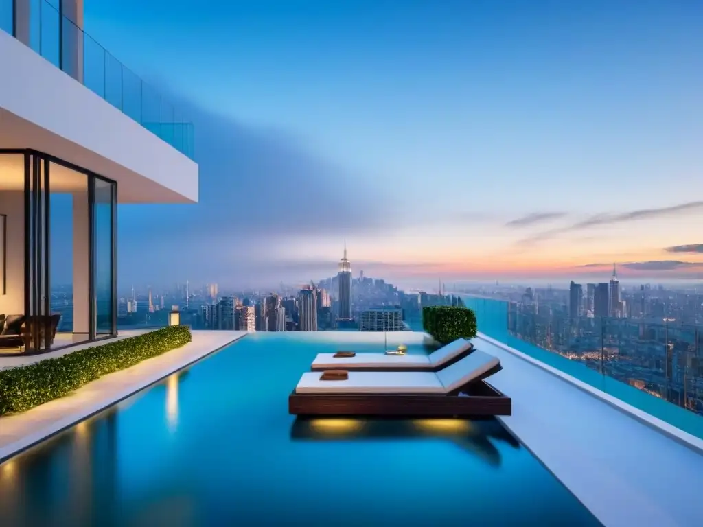 Penthouse de lujo con piscina infinita privada y vistas a la ciudad Exclusivo penthouse moderno con piscina infinita y vistas a la ciudad, ideal para oportunidades únicas mercado lujo