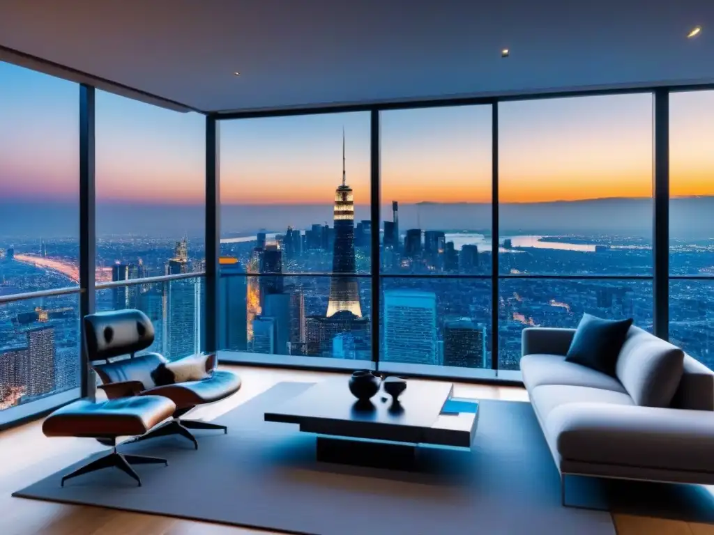 Penthouse moderno de lujo con vistas panorámicas en la ciudad Exclusivo penthouse moderno con vistas panorámicas a la ciudad y montañas