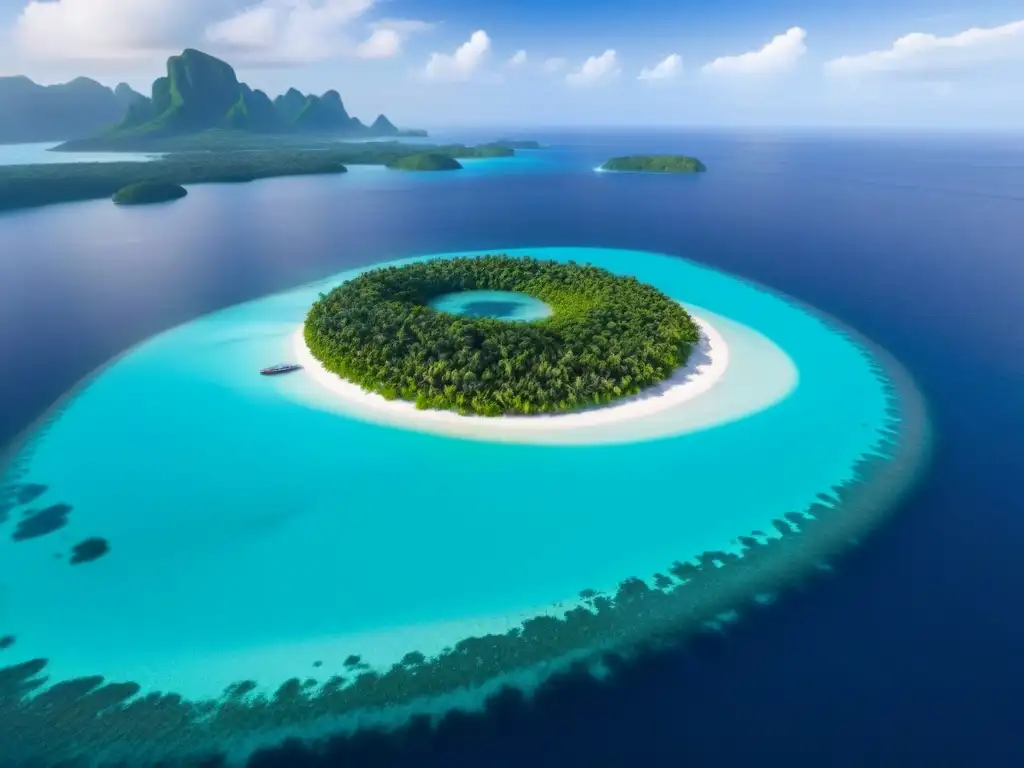 Paraíso exclusivo: isla privada de lujo con villas y yate Invierte en la exuberante isla privada del mercado: aguas turquesas, villas exclusivas, piscinas infinitas y yate privado en muelle