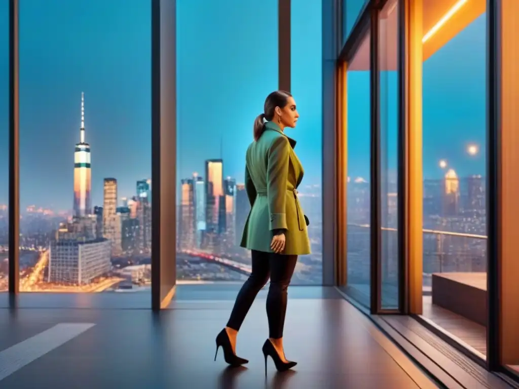 Edificio residencial moderno: lujo urbano al atardecer Fachada de edificio residencial moderno con diseño innovador y oportunidades de inversión en la ciudad al atardecer
