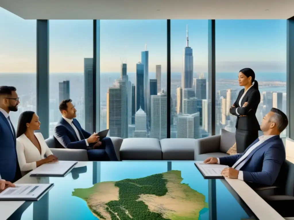 Expatriados exitosos: familias diversidad en inversión inmobiliaria global Familias expatriadas en reunión estratégica de inversiones inmobiliarias globales