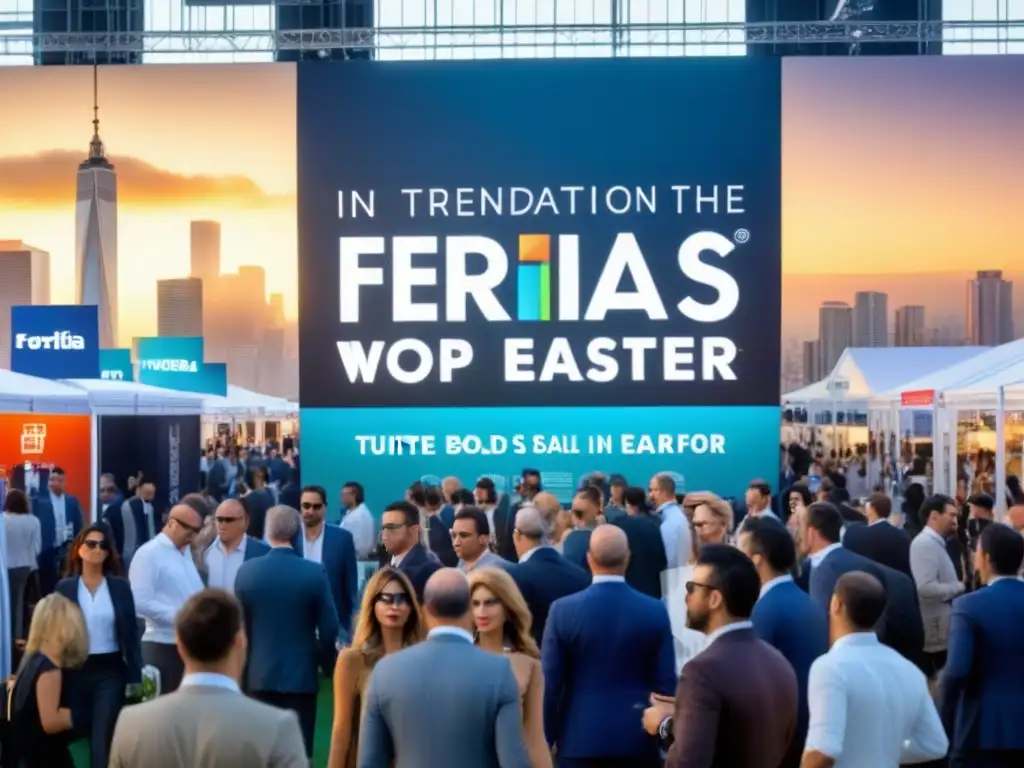 Ferias inmobiliarias internacionales promocionar propiedades: Feria inmobiliaria internacional con modernos stands y profesionales del sector