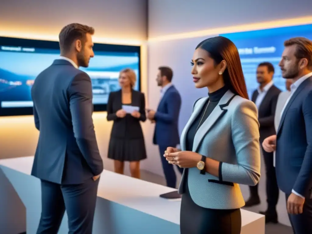 Ferias inmobiliarias internacionales promocionar propiedades: Profesionales networking en evento