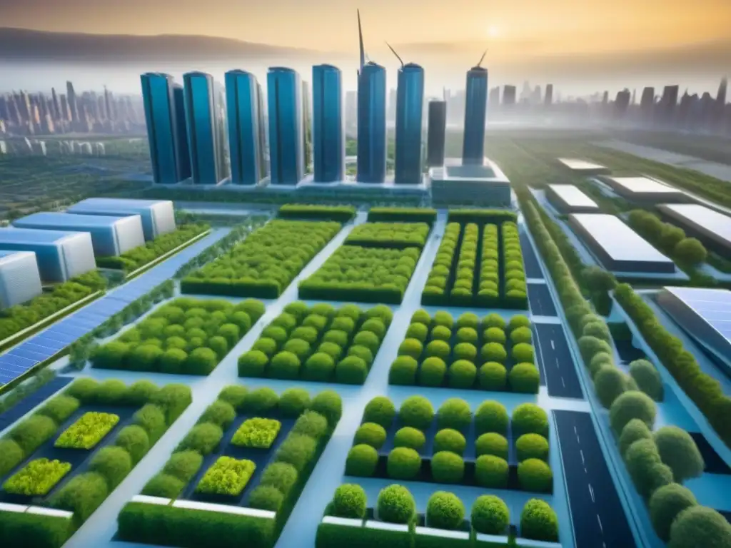 Metrópolis sostenible del futuro: arquitectura verde y vida ecoamigable Explora la visión futurista de una ciudad sostenible con inversiones inmobiliarias sostenibles internacionales