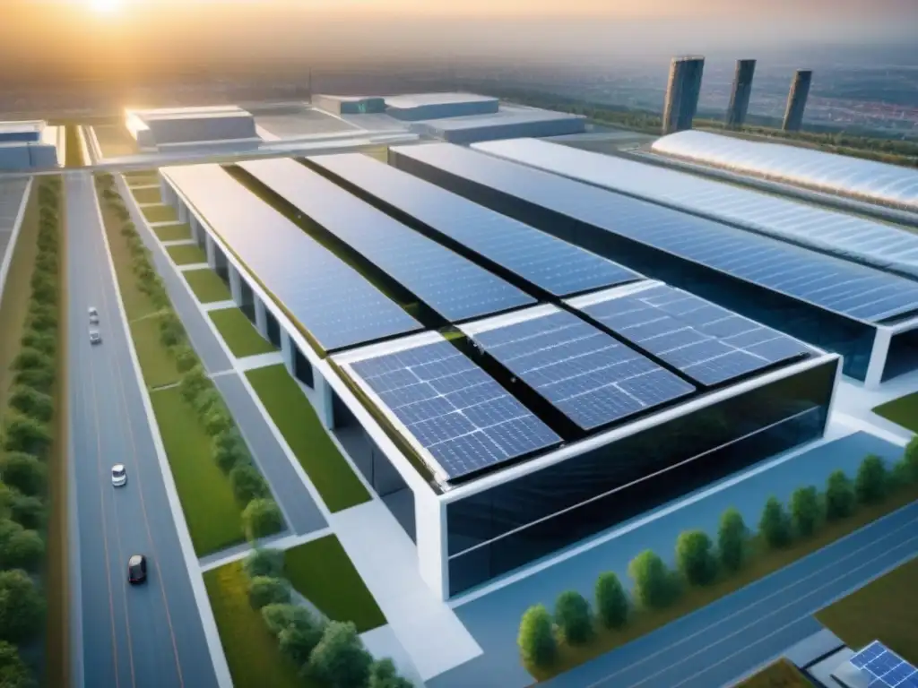 Centro de datos futurista en ciudad global: innovación tecnológica y sinergia urbana Un data center futurista integrado en una ciudad global, simbolizando la sinergia entre inversiones inmobiliarias con conectividad global