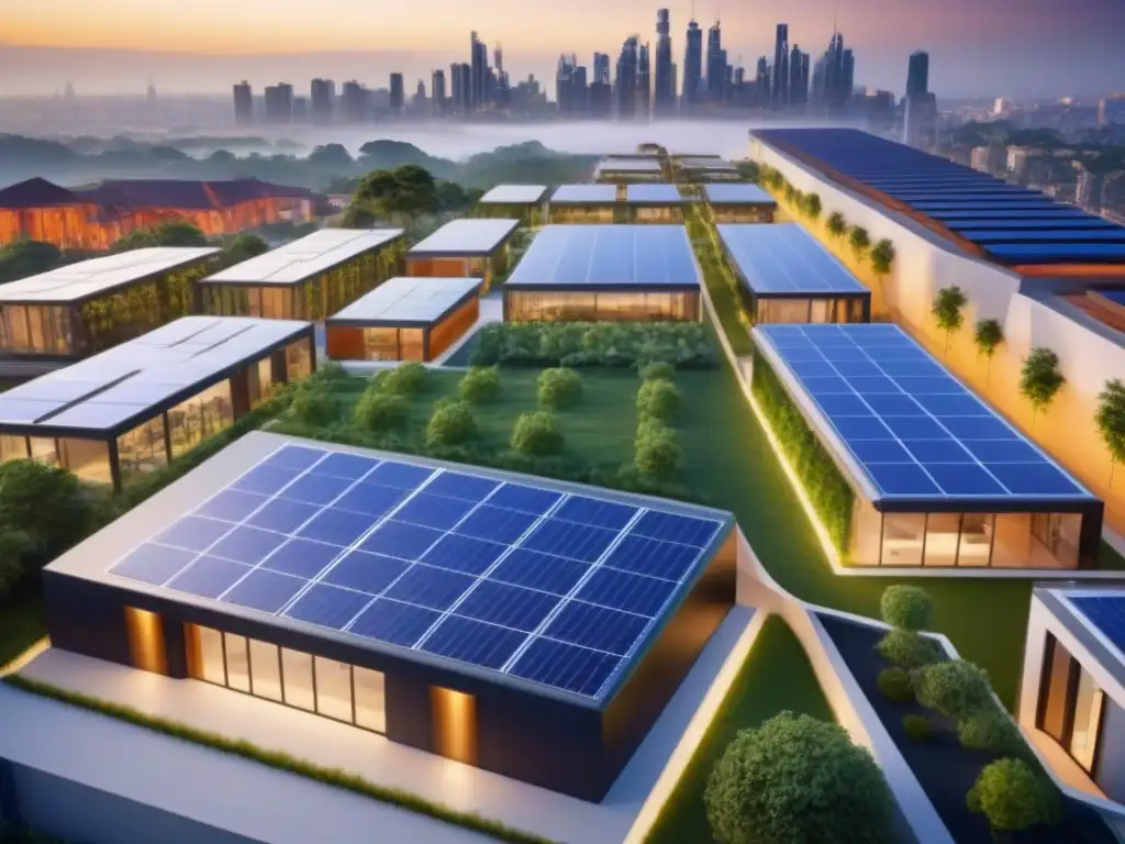 Proyecto inmobiliario sostenible: armonía urbana y ecoeficiencia Visión futurista de Proyectos inmobiliarios sostenibles globales en entorno urbano