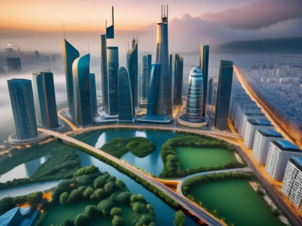 Desarrollo inmobiliario integrado: Futuro urbano 8k Un futuro prometedor: Desarrollos inmobiliarios integrados internacionales en una ciudad bulliciosa