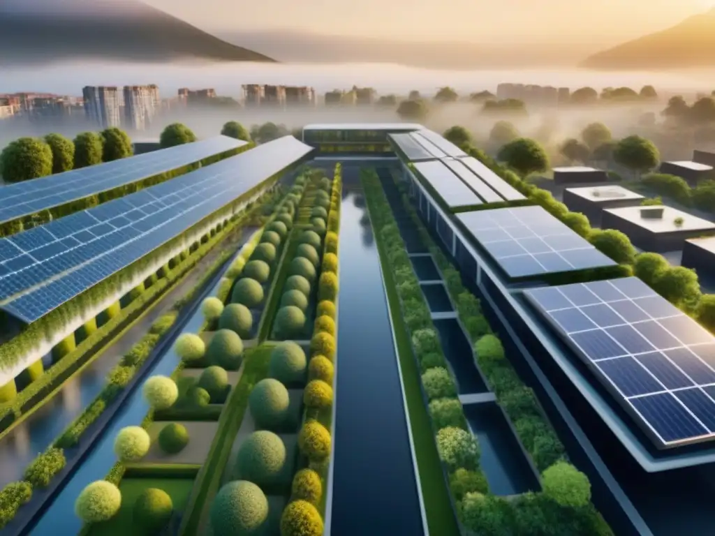 Desarrollo inmobiliario sostenible: innovación y comunidad en 8k Un futuro sostenible: desarrollos inmobiliarios integrados con tecnología y espacios verdes, fomentando una comunidad innovadora y ecológica
