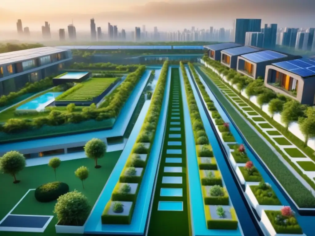 Desarrollo residencial futurista: Integración y sostenibilidad en 8K Un futuro sostenible con inversiones inmobiliarias integradas globales en una comunidad vibrante y moderna