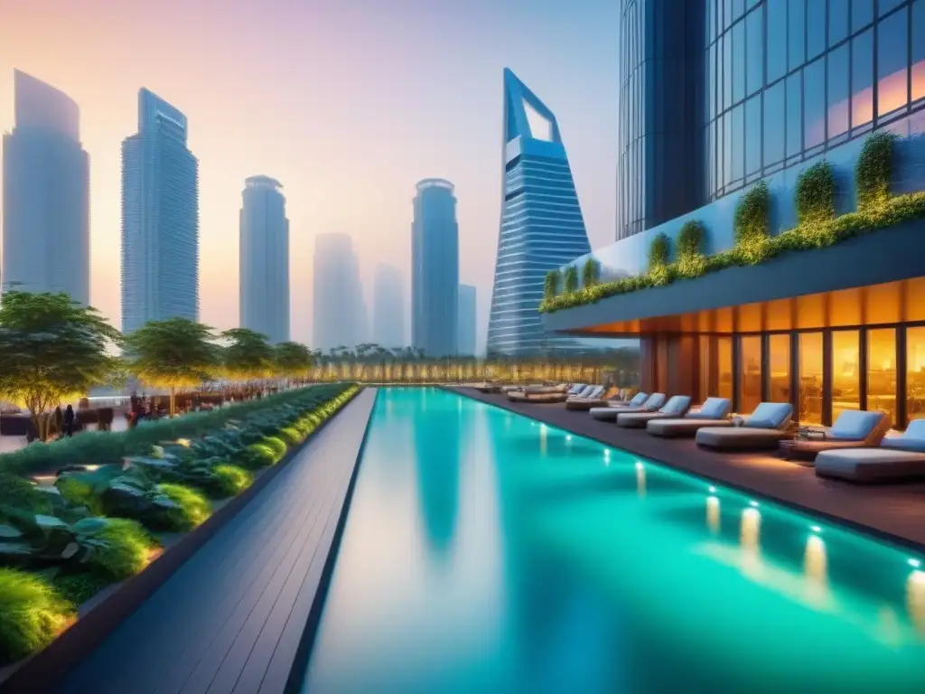 Deslumbrante desarrollo inmobiliario futurista en 8k Ultra HD Un futuro urbano innovador: Inversionistas globales exploran desarrollos inmobiliarios integrados