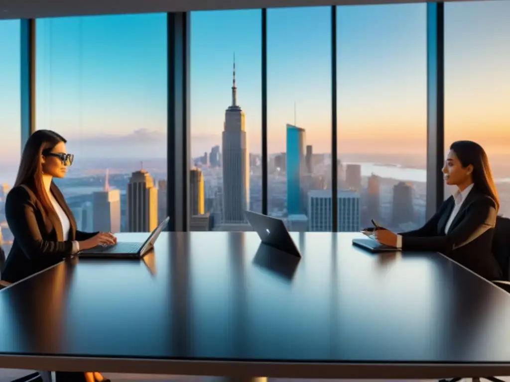 Reunión de millennials en oficina de alto nivel Grupo de millennials diverso discutiendo inversiones en propiedades extranjeras en una oficina moderna con vistas a la ciudad