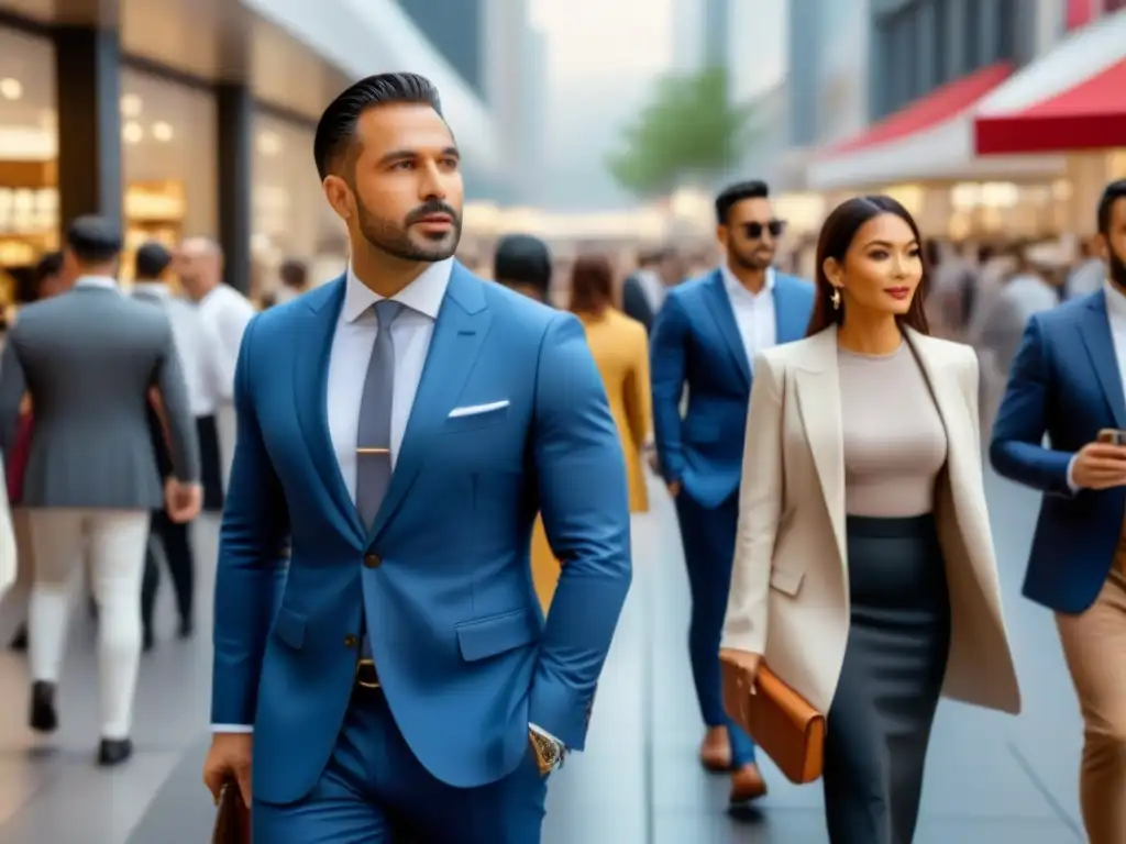 Inversionistas internacionales en evento de networking en centro comercial Un grupo diverso de inversionistas internacionales en evento de networking en centro comercial