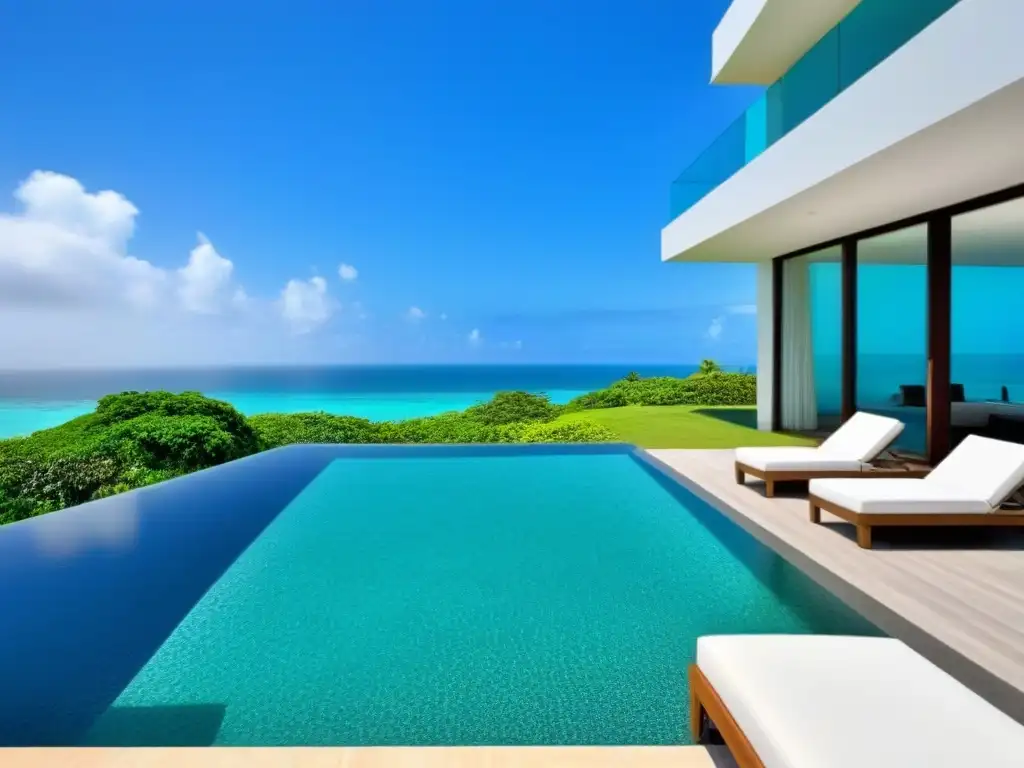 Villa de lujo frente al mar: diseño moderno y vistas panorámicas Hermosa villa de playa moderna con vistas panorámicas al mar y piscina infinita privada, ideal para inversores en propiedades vacacionales