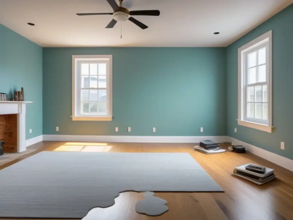 Transformación impactante: Renovación de espacio caótico a contemporáneo Transformación impactante de una habitación caótica a moderna