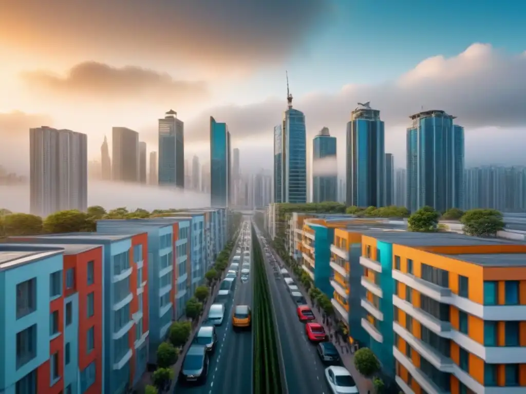 Transformación urbana: migración y mercado inmobiliario en acción Impactante ciudad en transformación por el impacto migratorio en el mercado inmobiliario