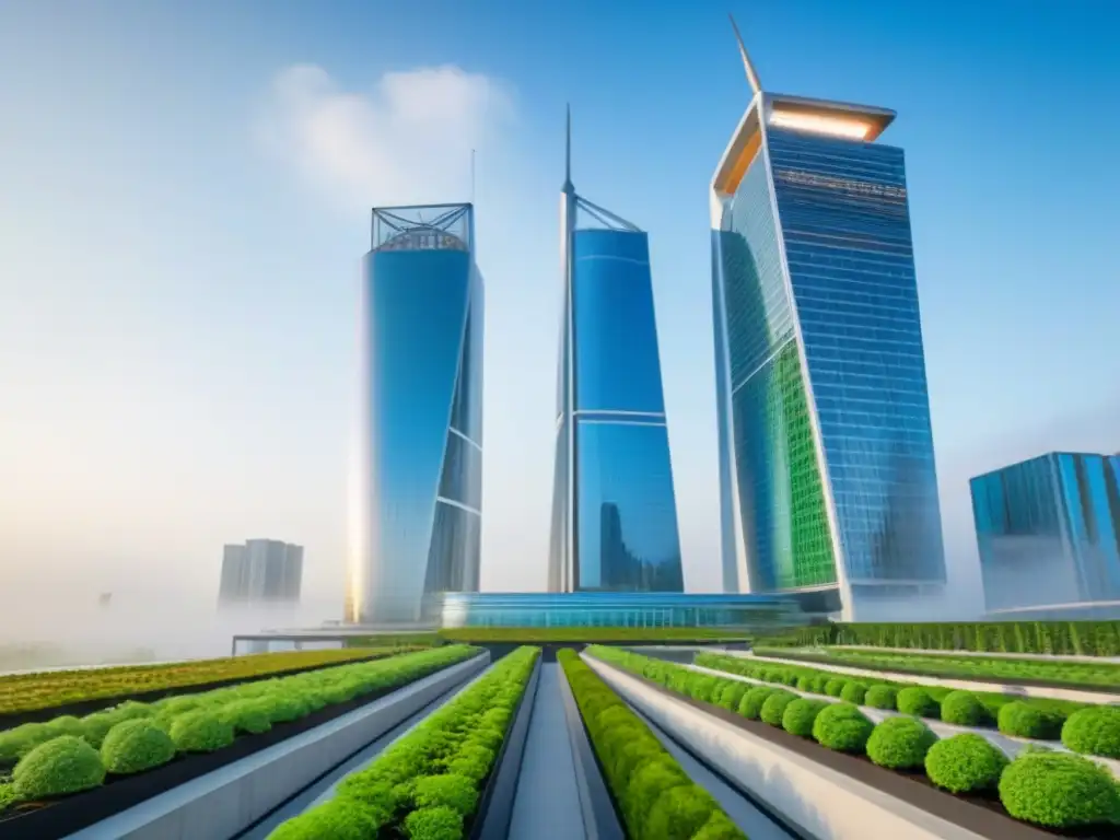 Rascacielos futuristas: LEED vs Impactantes rascacielos futuristas con certificaciones LEED y BREEAM, destacando la importancia LEED BREEAM mercado inmobiliario